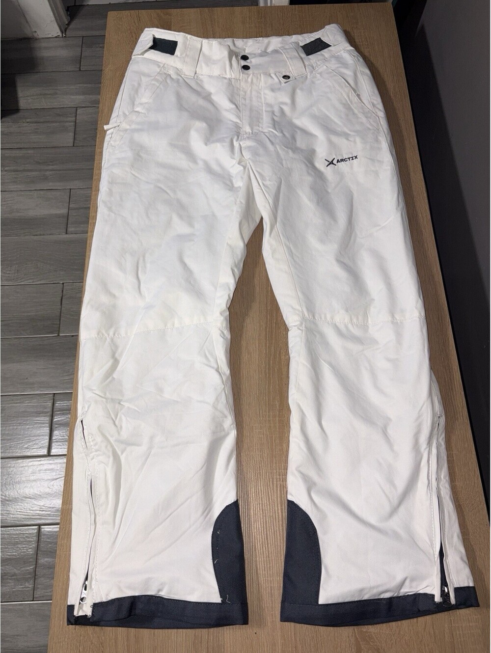 Arctix Womens M Medium White Insulated Snow Ski Pants Winter Waterproof